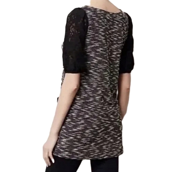 Whimsigoth Marled Knit Laced Sleeve Tunic - Picture 5 of 9